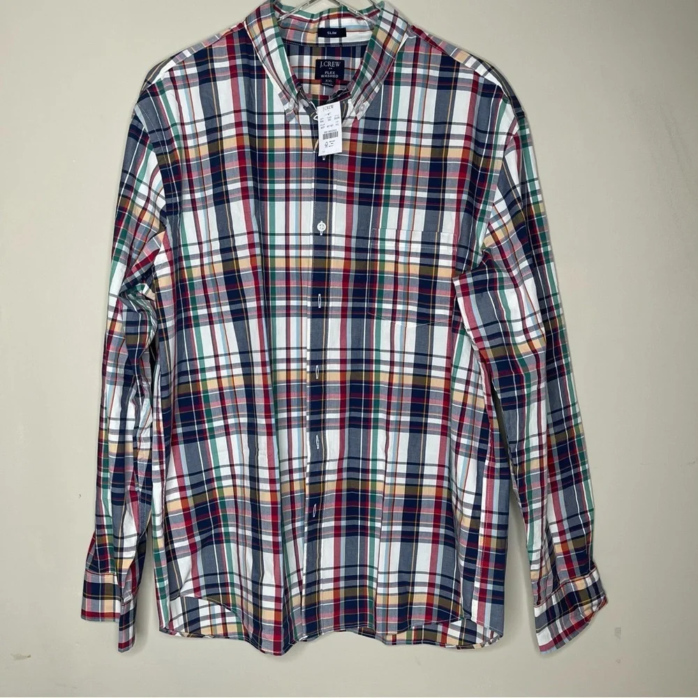 J. Crew Slim Untucked flex washed casual shirt